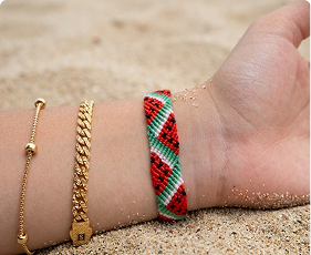 Palestine Solidarity Woven Watermelon Bracelet