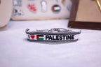 I Love Palestine Woven Bracelet — studio photograph