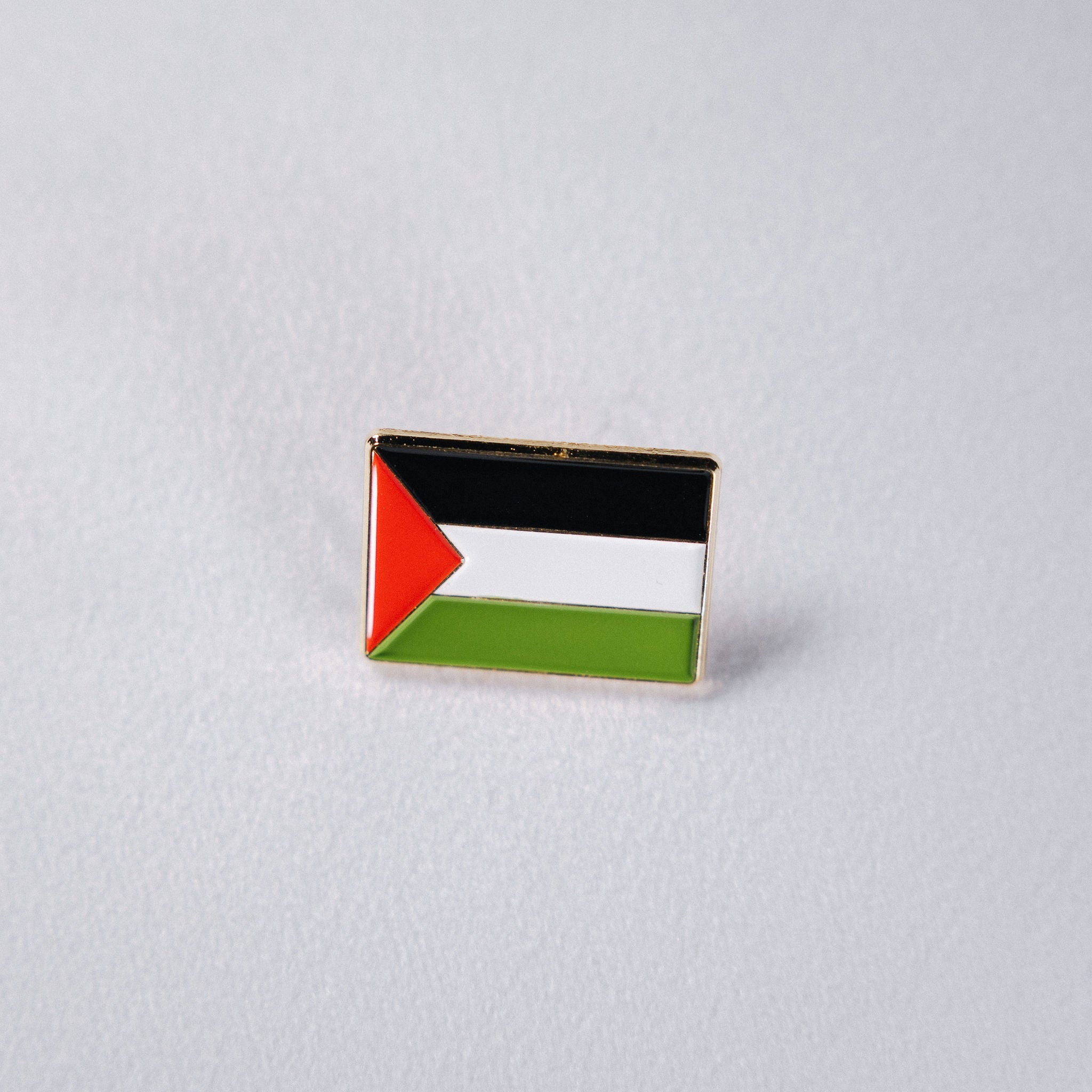 Free Palestine Pin Set — shown: Rectangular Palestine Flag Pin