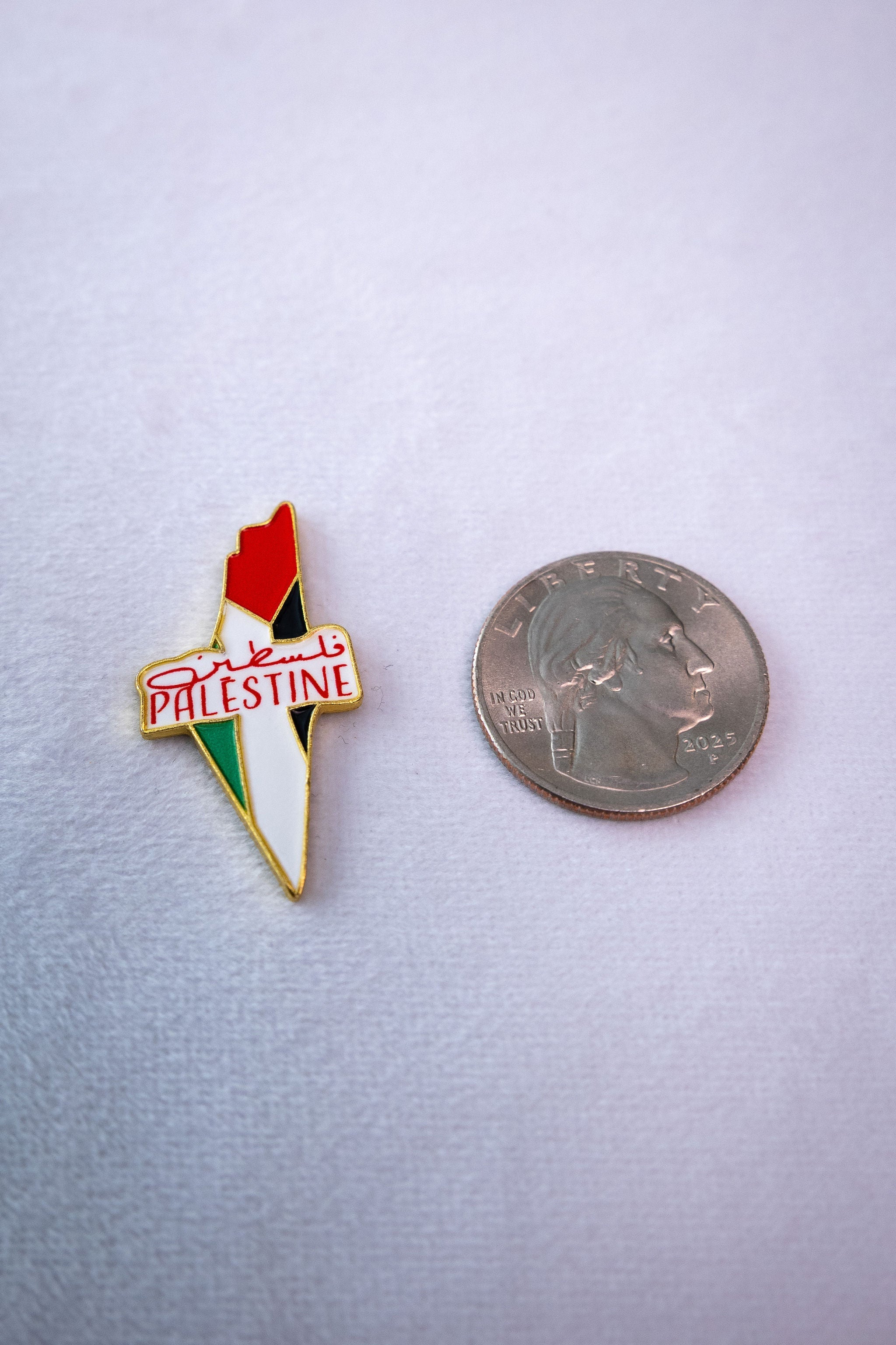 Palestine (فلسطين) Map & Flag Identity Sticker — 3
