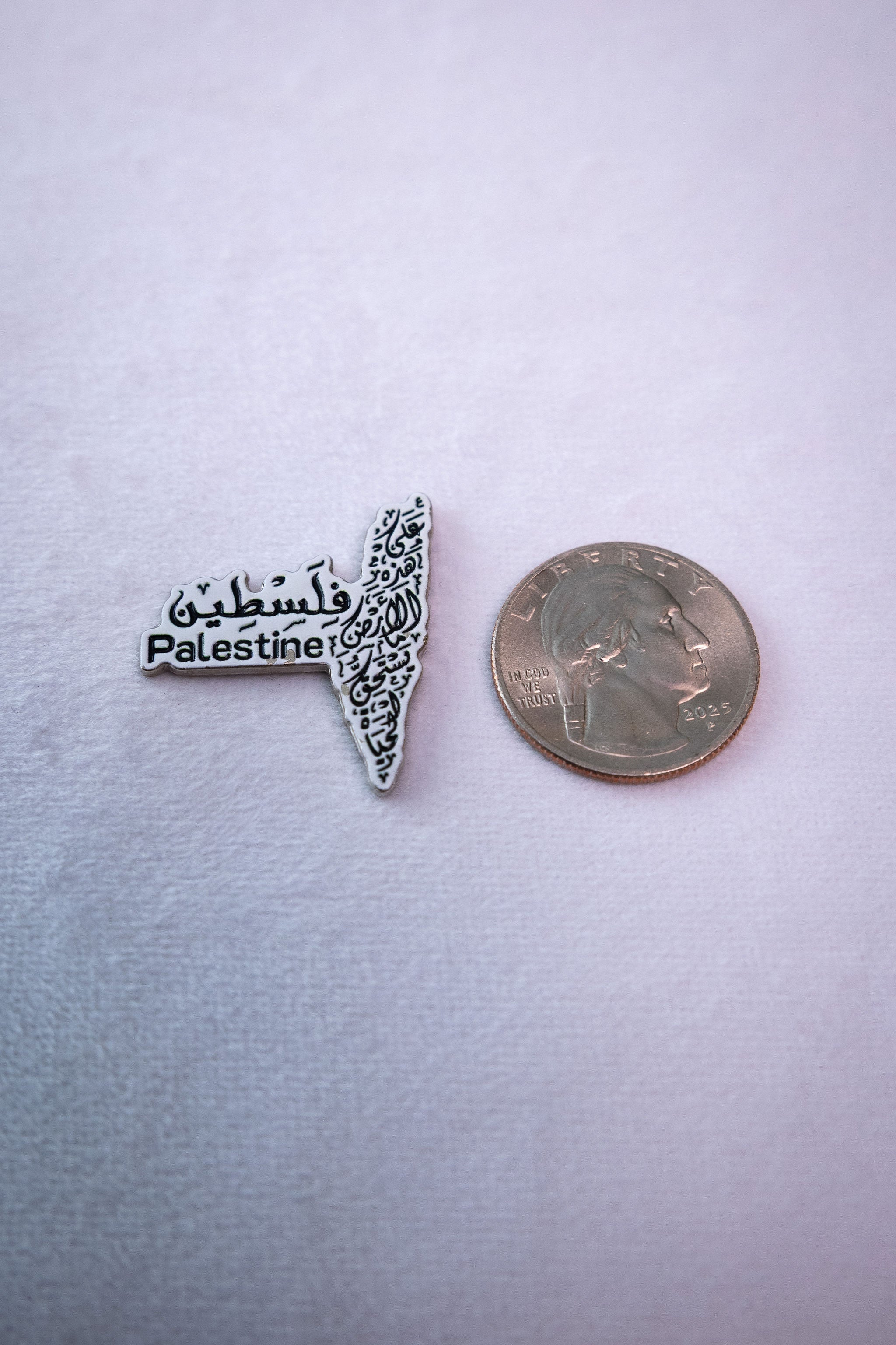 Palestine Map Calligraphy Sticker (Arabic & English) — 2