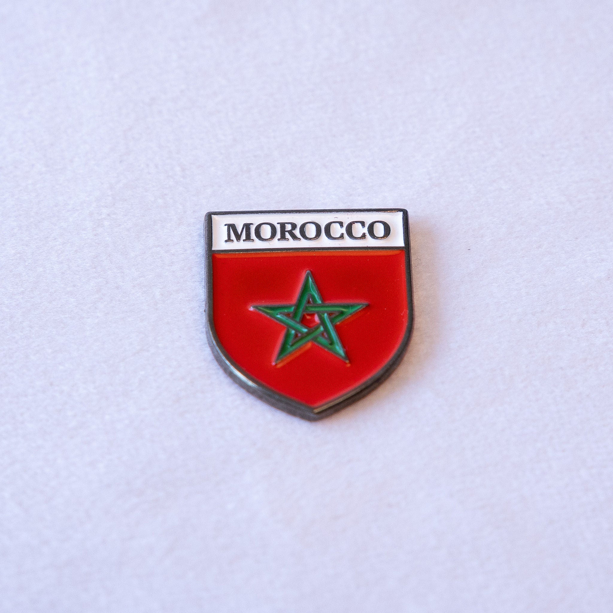 Morocco Flag Shield Sticker
