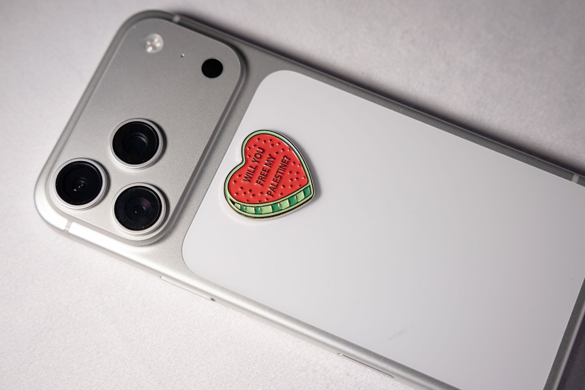 Will You Free My Palestine Watermelon Heart Sticker — image 2
