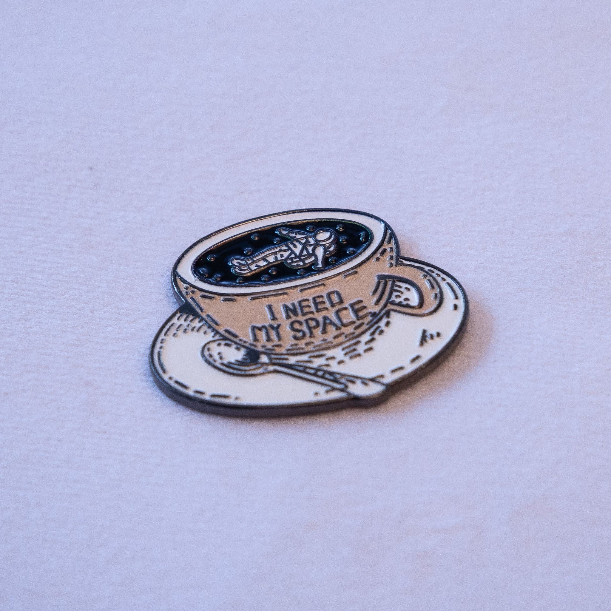 I Need My Space Astronaut Teacup Sticker