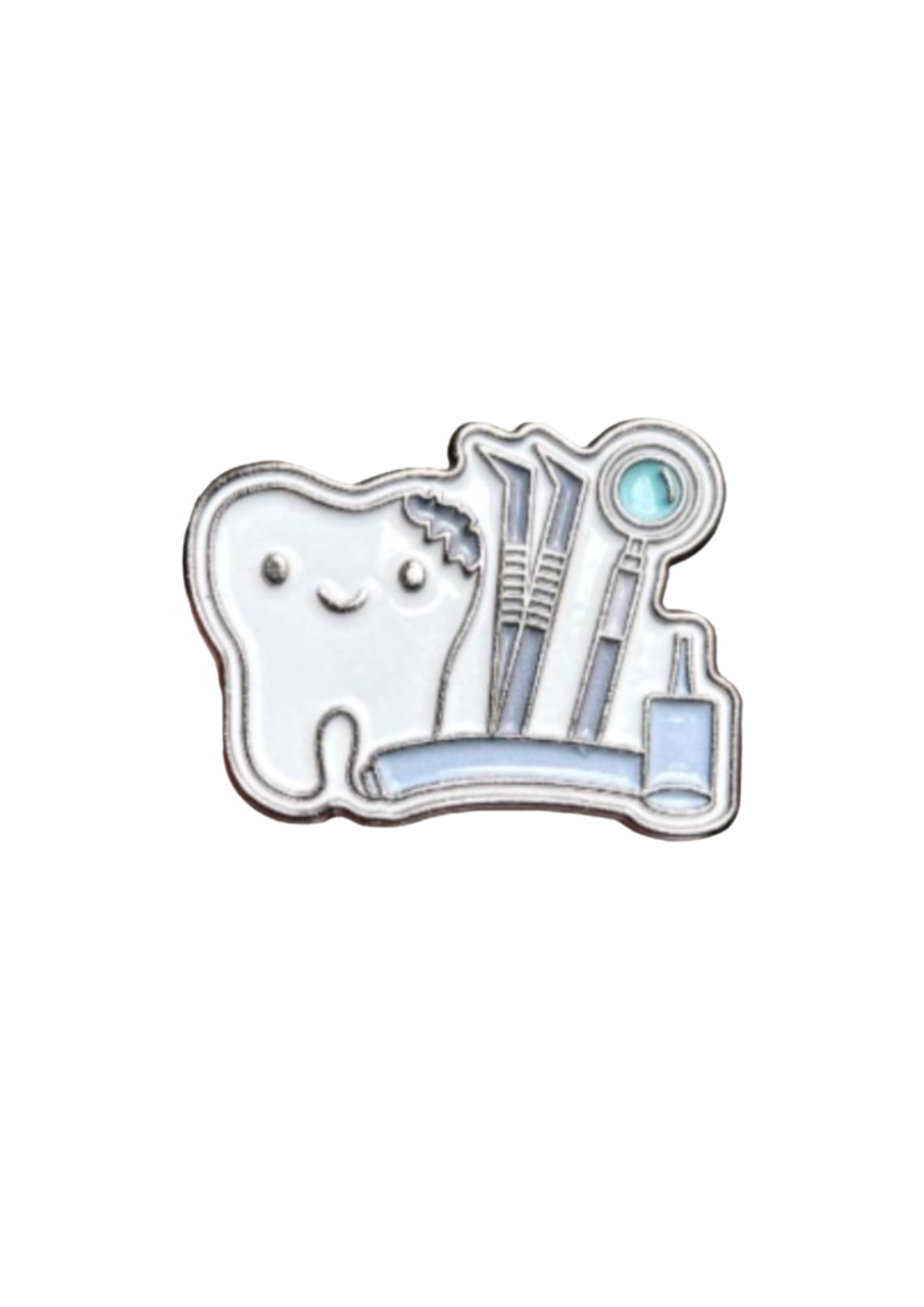 Smiley Tooth with Dental Tools Sticker