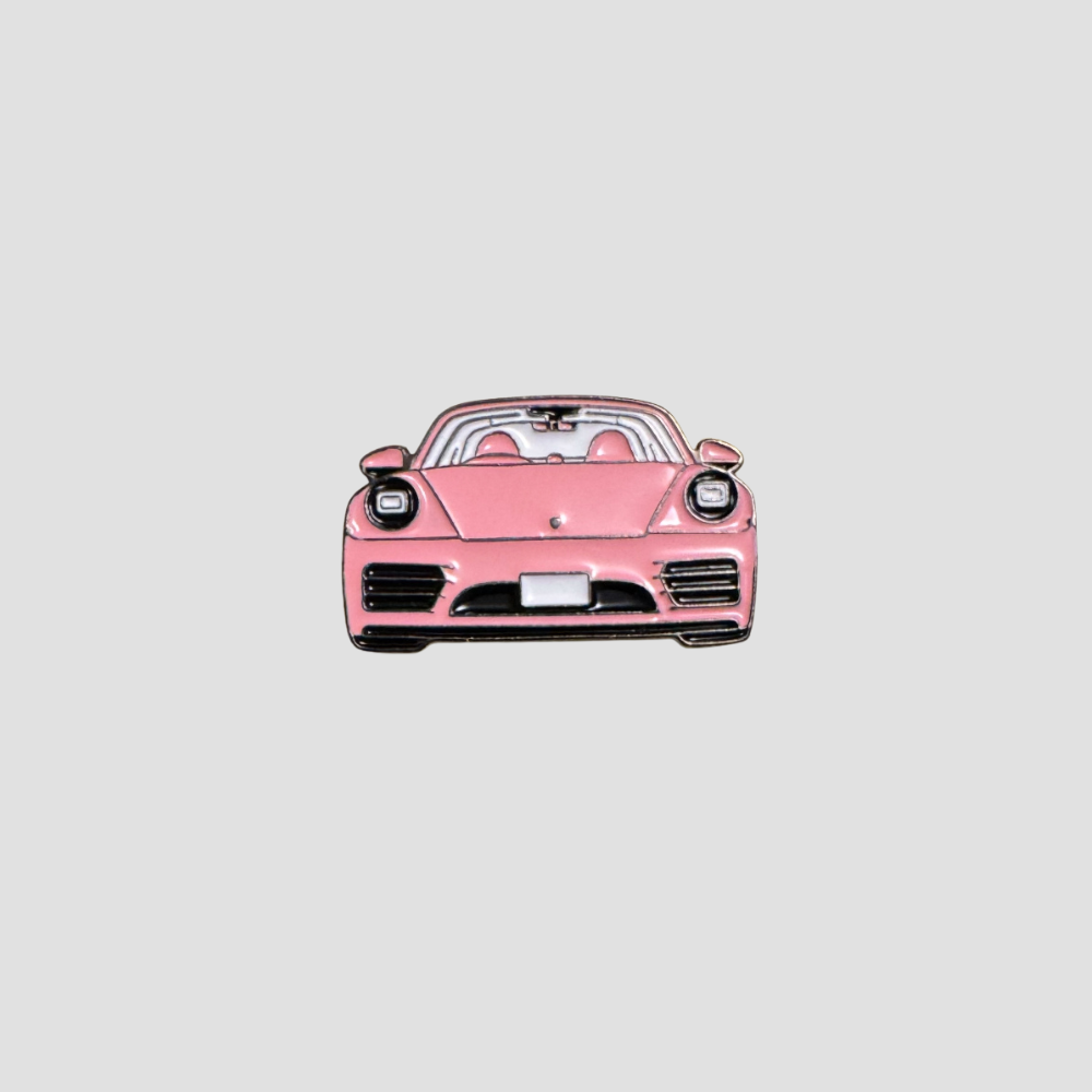 Pink Convertible Sports Car Sticker