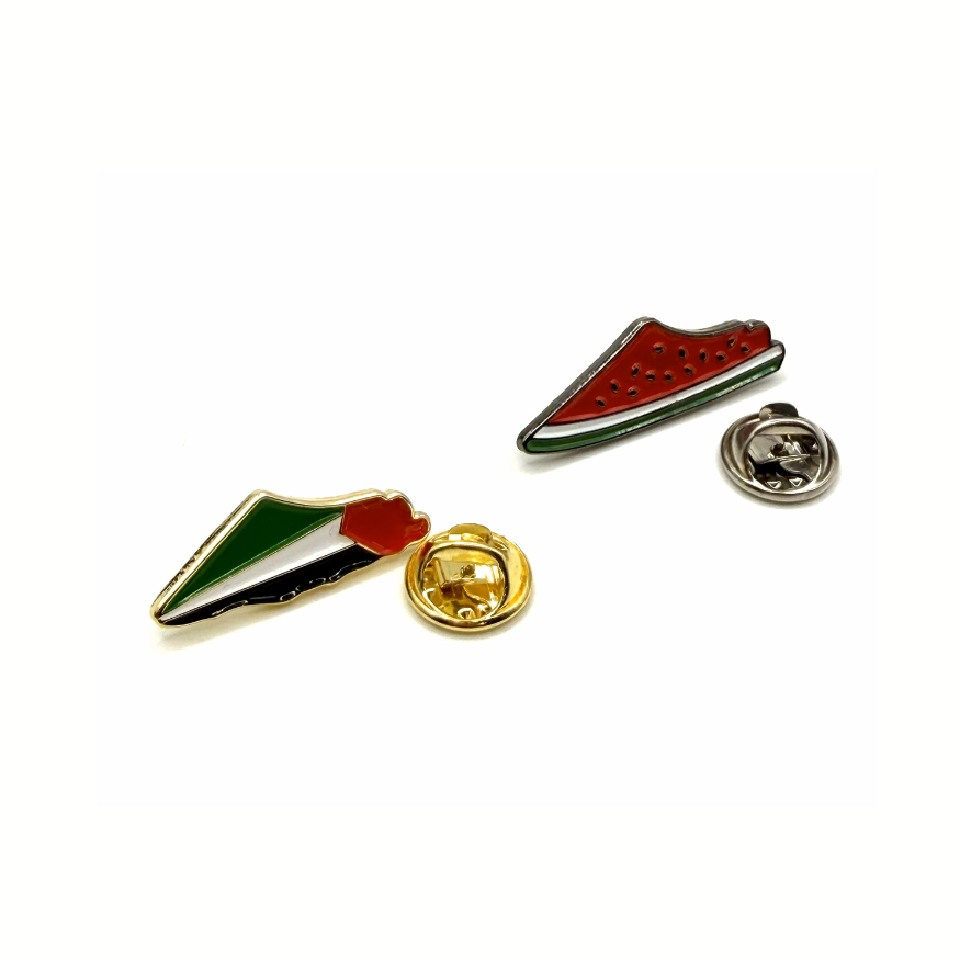 Palestine Onyx Calligraphy Map Pin - Kalamelo