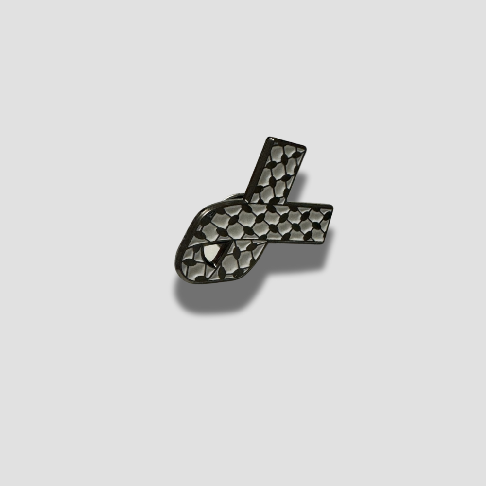 Kufiya Pattern Awareness Ribbon Pin