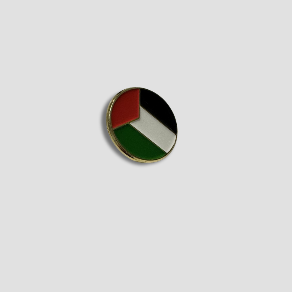 Circular Palestine Flag Lapel Pin