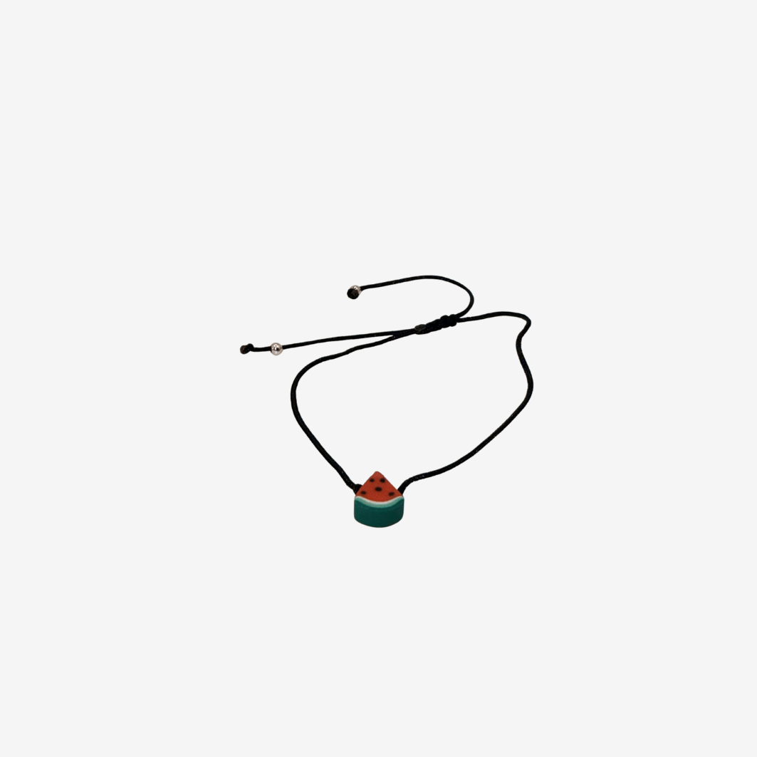 Palestine Solidarity Watermelon Cord Bracelet - Kalamelo
