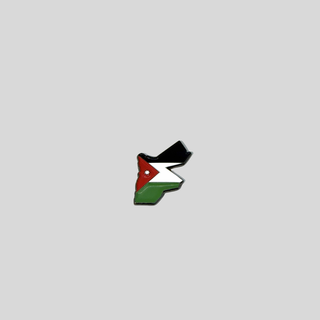 Jordan Map Flag Enamel Pin - Kalamelo
