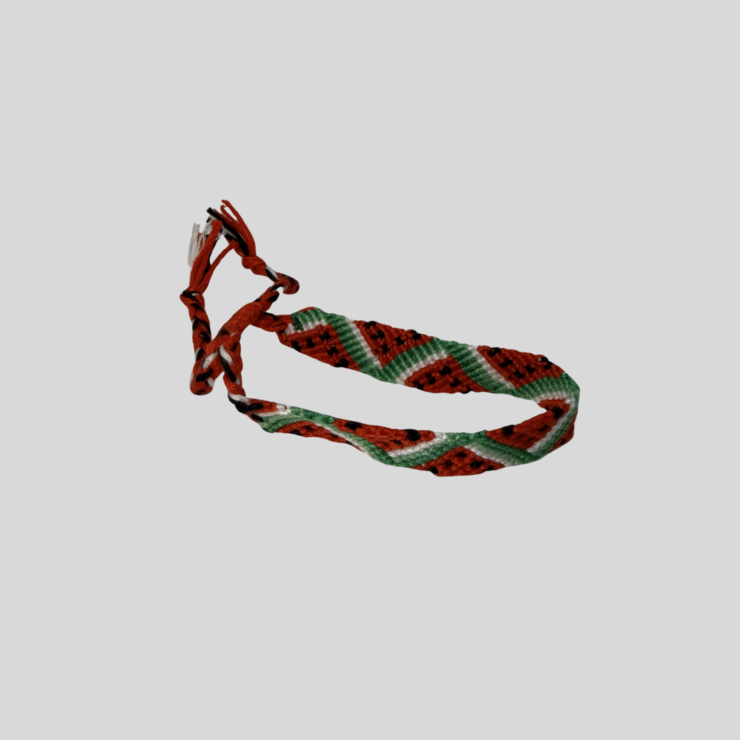 Palestine Solidarity Woven Watermelon Bracelet - Kalamelo